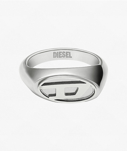 Diesel Signet Silver Ring