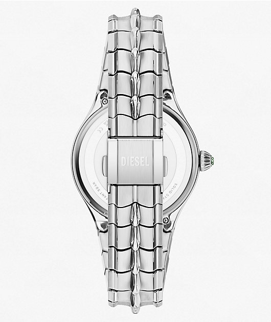 Diesel Vert Silver & Green Analog Watch