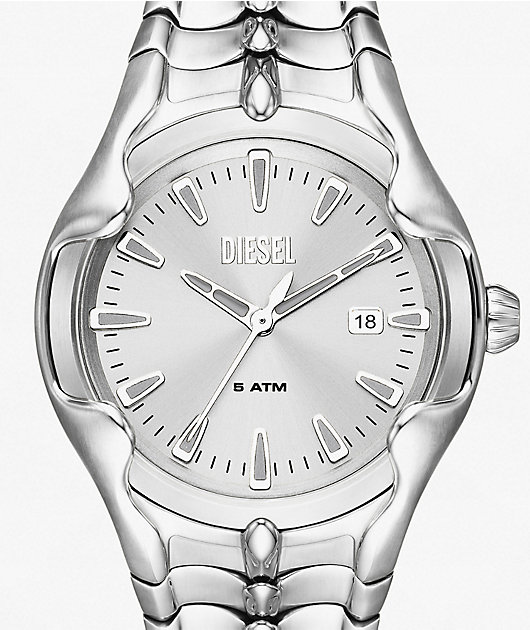 ペ*)様 DIESEL vert シルバー クォーツ時計 5 ATM Diesel Vert Silver Analog Watch | Zumiez