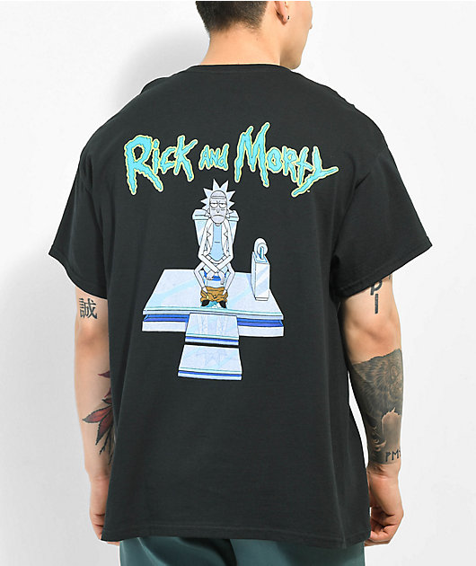 Dim Mak x Rick and Morty Toilet camiseta negra