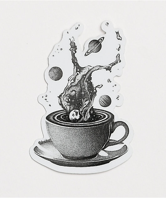 Distortion Coffee Galaxy Sticker