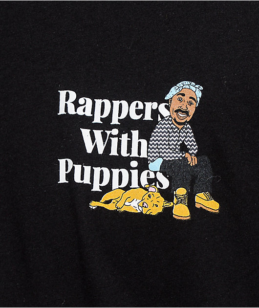 Dog Limited Rappers With Puppies Black T-Shirt