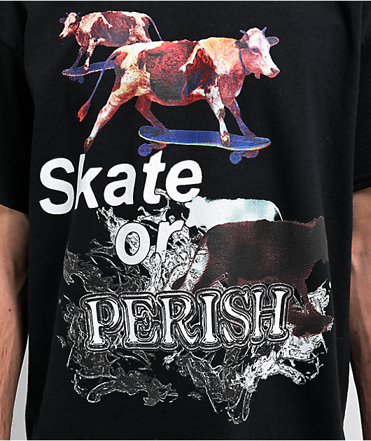 Dogecore Skate Or Perish Black T Shirt