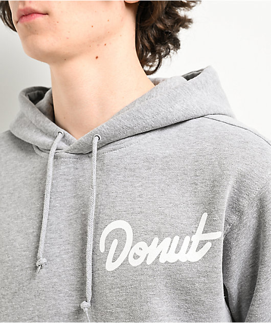 Donut 21 Logo Heather Grey Zip Hoodie