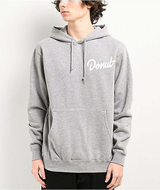 Donut 21 Logo Heather Grey Zip Hoodie