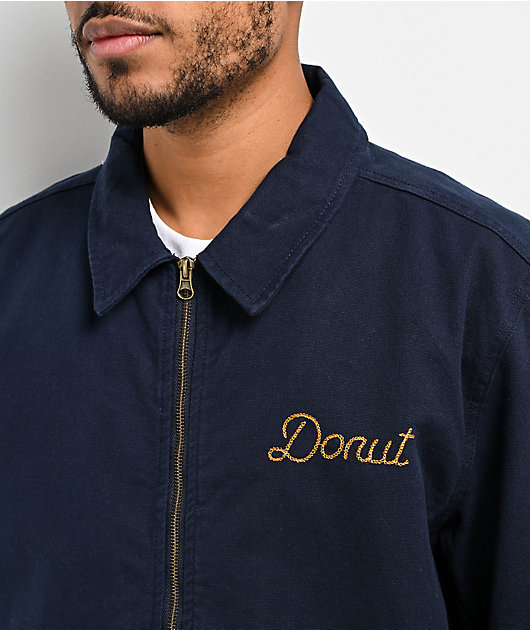 Donut Factory Navy Zip Work Jacket