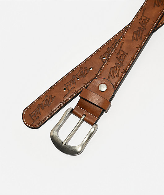 Donut Faux Leather Brown Belt