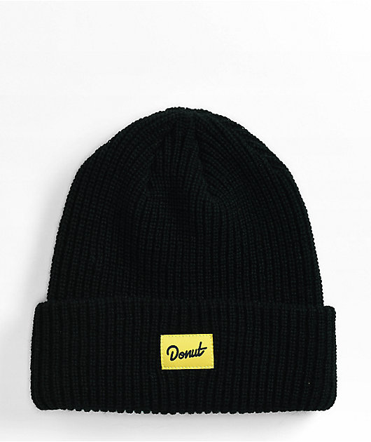 Donut Logo Black Beanie Zumiez