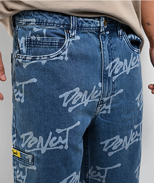 Donut Logo Blue Wash Denim Shorts | Zumiez