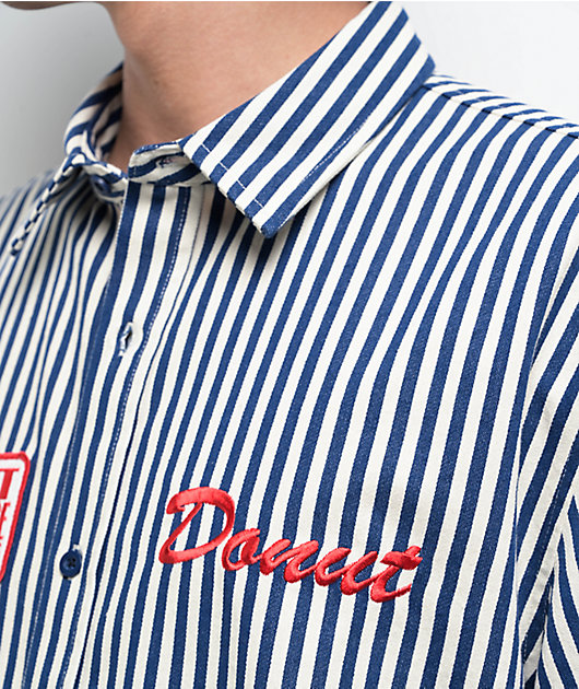 Donut Performance Parts White & Blue Work Shirt | Zumiez