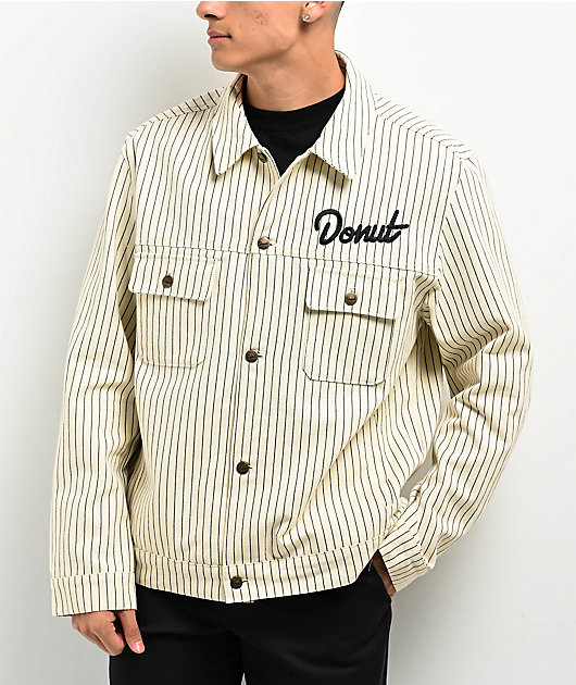 Donut Pinstripe Natural Work Jacket Zumiez