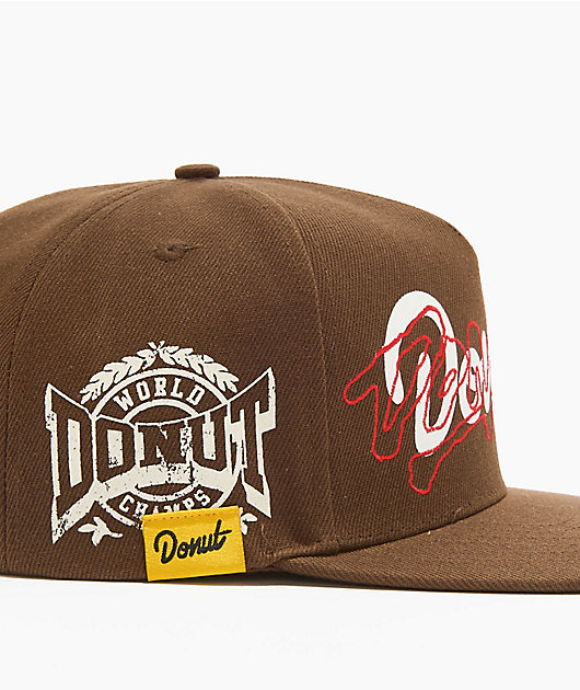 Donut World Champs Brown Snapback Hat | Zumiez