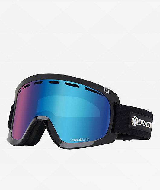 Dragon D1 OTG Black & Icon Blue Snowboard Goggles | Zumiez