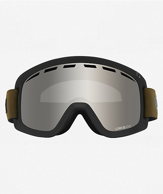 DRAGON D1 （JJ SILVER ION） Dragon D1 Old Skool Olive & Silver Ion Snowboard Goggles | Zumiez