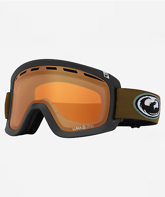 Dragon D1 Old Skool Olive & Silver Ion Snowboard Goggles | Zumiez