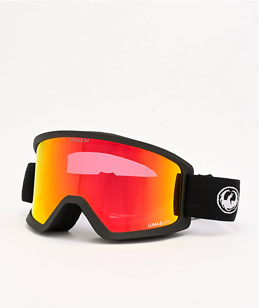 Dragon DX3 OTG Black & Red Ion Snowboard Goggles