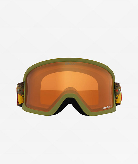 Dragon DX3 OTG Leafy Camo & Amber Snowboard Goggles | Zumiez
