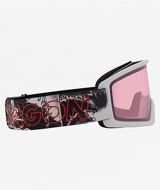 Dragon DX3 OTG Manga & Light Rose Snowboard Goggles | Zumiez