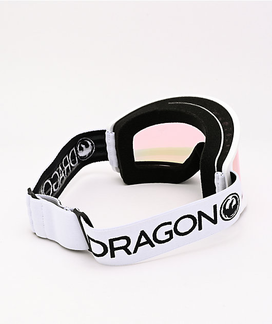 Dragon DX3 OTG White & Pink Ion Snowboard Goggles | Zumiez