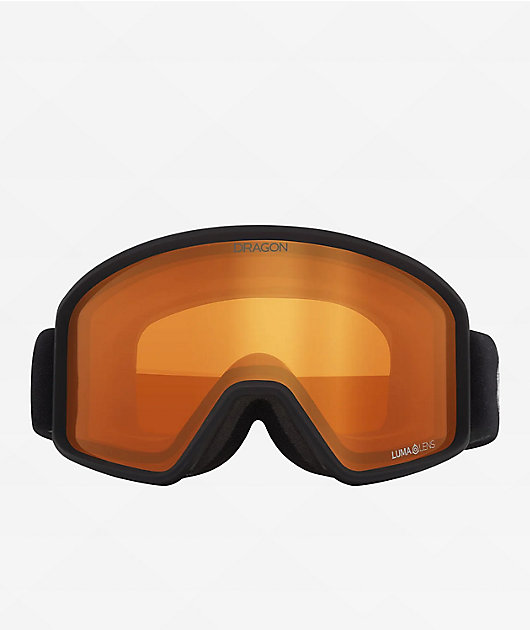 Dragon DXT OTG Black & Lumalens Amber Snowboard Goggles | Zumiez