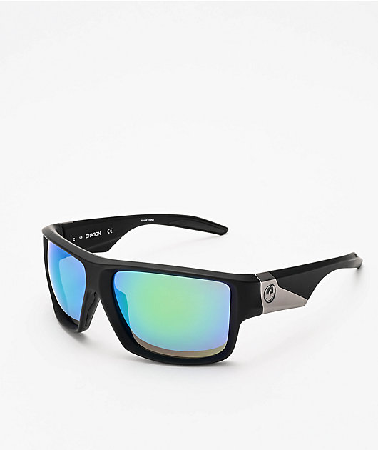 Dragon Deadlock Matte Black Green Ion Sunglasses Zumiez