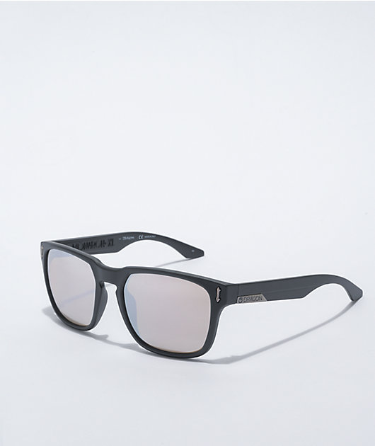 Dragon Monarch XL Matte Black & Silver Ion Sunglasses