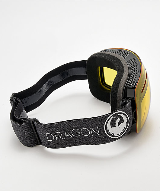Dragon X1s Photochromic Echo Yellow Snowboard Goggles