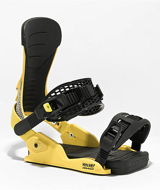 Drake x Man & Wolf Fifty Yellow Snowboard Bindings | Zumiez