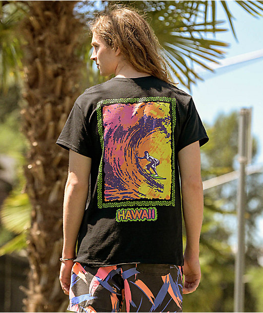 Dravus 80s Surf Black T Shirt