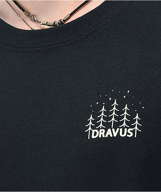 Dravus Adventures Await camiseta negra