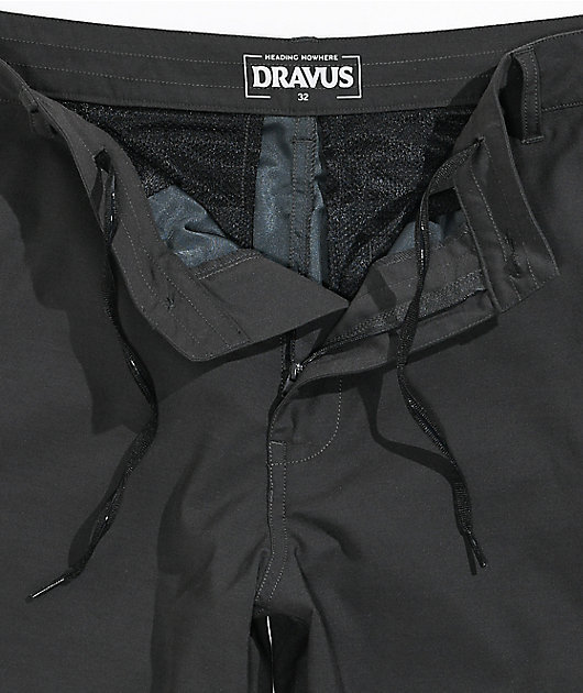 Dravus Crow Black Chino Shorts