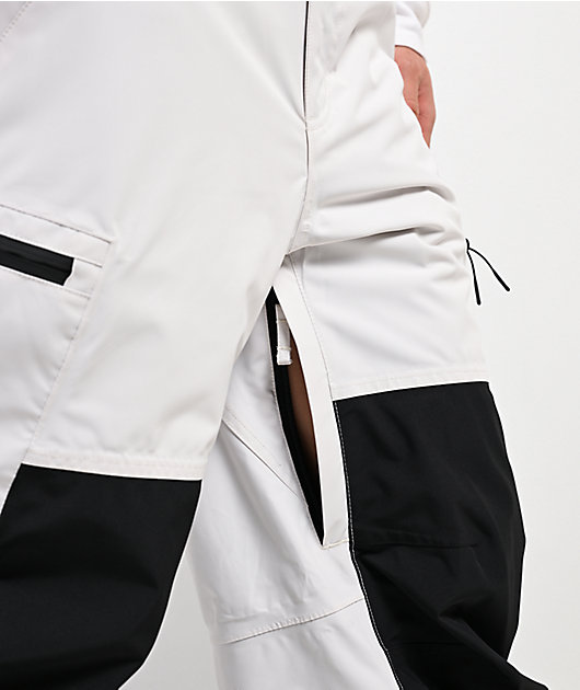Dravus Cypress White & Black 15K Cargo Snowboard Pants
