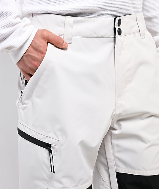Dravus Cypress White & Black 15K Cargo Snowboard Pants