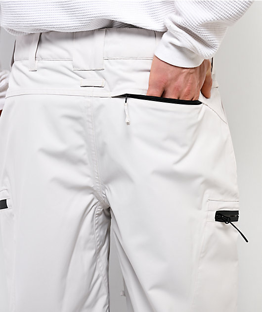 Dravus Cypress White & Black 15K Cargo Snowboard Pants