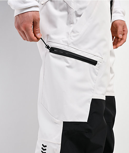 Dravus Cypress White & Black 15K Cargo Snowboard Pants