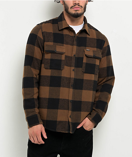 Dravus Essential Brown and Black Flannel Shirt | Zumiez