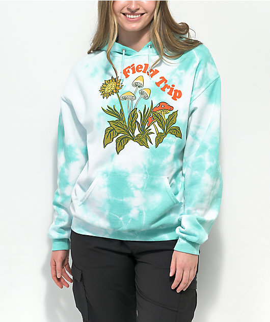 Dravus Field Trip sudadera con capucha azul lavado tie dye