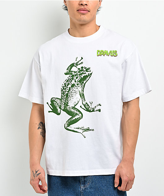 Dravus Green Frog White T-Shirt