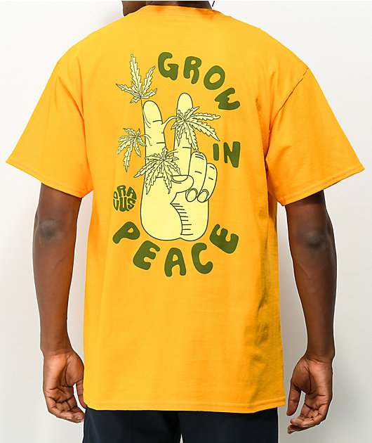 Dravus Grow In Peace camiseta naranja