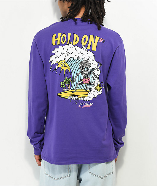 Dravus Hold On Purple Long Sleeve T-Shirt