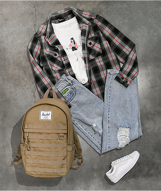 Dravus Jairn Grey & Red Flannel Shirt