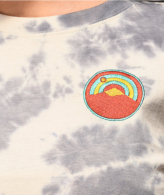 Dravus Joane Outdoorsy Grey Tie Die Knot Front T-Shirt