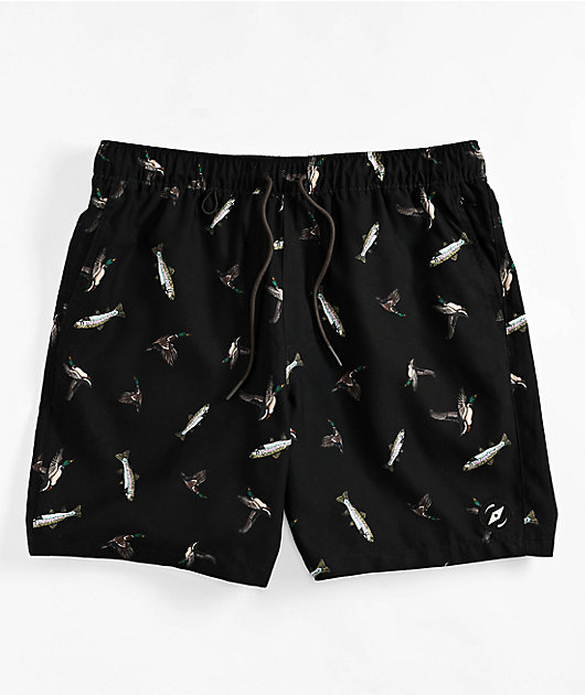 Dravus Kingfisher Black Board shorts