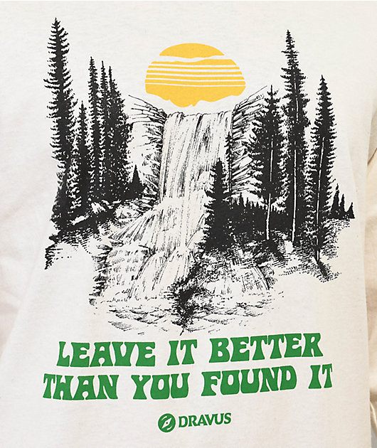 Dravus Leave It Better camiseta crema de manga larga