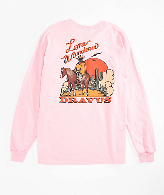 Dravus Lone Wanderer Pink Long Sleeve T-Shirt