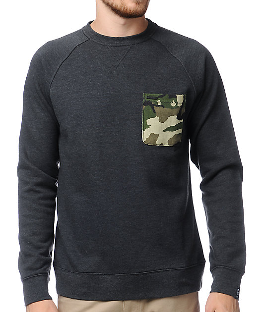 crewneck sweatshirt with front pocket