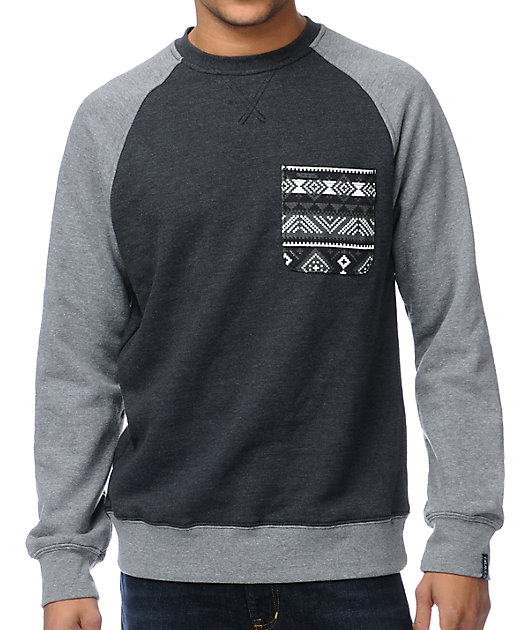 pocket crew sweatshirt