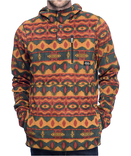 tribal fleece pullover