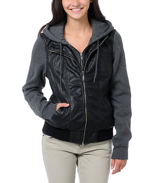 black vest with hoodie