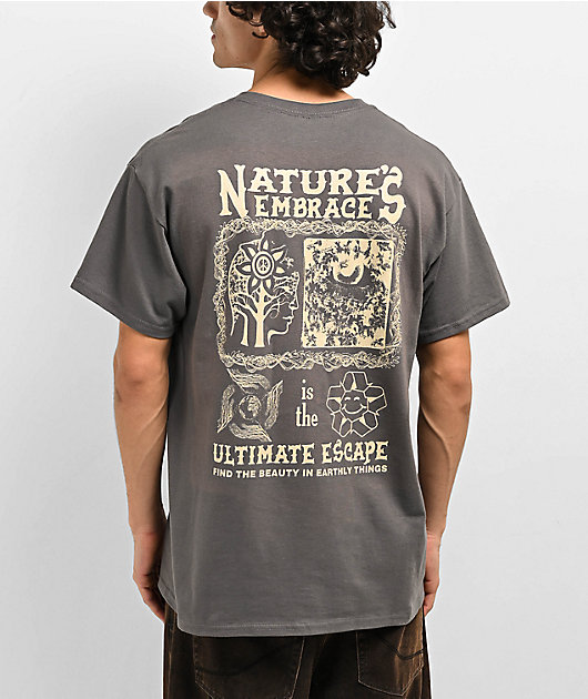 Dravus Nature's Embrace Charcoal T-Shirt | Zumiez